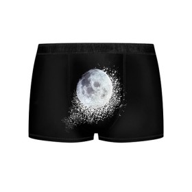 Мужские трусы 3D с принтом Луна в Тюмени, 50% хлопок, 50% полиэстер | классическая посадка, на поясе мягкая тканевая резинка | Тематика изображения на принте: moon | sky | луна | небо