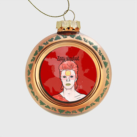 Стеклянный ёлочный шар с принтом Ziggy Stardust в Тюмени, Стекло | Диаметр: 80 мм | bowie | david | ziggy stardust | боуи | дэвид | музыкант | певец | рок