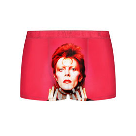 Мужские трусы 3D с принтом Ziggy Stardust в Тюмени, 50% хлопок, 50% полиэстер | классическая посадка, на поясе мягкая тканевая резинка | bowie | david | ziggy stardust | боуи | дэвид | музыкант | певец | рок