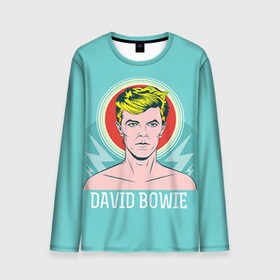Мужской лонгслив 3D с принтом David Bowie в Тюмени, 100% полиэстер | длинные рукава, круглый вырез горловины, полуприлегающий силуэт | Тематика изображения на принте: bowie | david | боуи | дэвид | музыкант | певец | рок