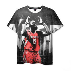 Мужская футболка 3D с принтом Баскетболист NBA в Тюмени, 100% полиэфир | прямой крой, круглый вырез горловины, длина до линии бедер | basketball | nba | баскет | баскетбол | баскетбольный | нба | спорт