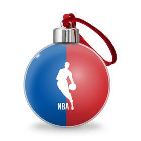 Ёлочный шар с принтом Эмблема NBA в Тюмени, Пластик | Диаметр: 77 мм | Тематика изображения на принте: basketball | nba | баскет | баскетбол | баскетбольный | нба | спорт | эмблема