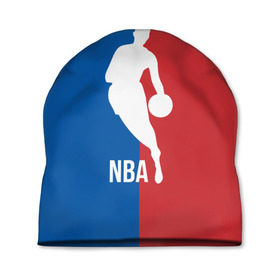 Шапка 3D с принтом Эмблема NBA в Тюмени, 100% полиэстер | универсальный размер, печать по всей поверхности изделия | Тематика изображения на принте: basketball | nba | баскет | баскетбол | баскетбольный | нба | спорт | эмблема