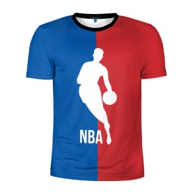 Мужская футболка 3D спортивная с принтом Эмблема NBA в Тюмени, 100% полиэстер с улучшенными характеристиками | приталенный силуэт, круглая горловина, широкие плечи, сужается к линии бедра | basketball | nba | баскет | баскетбол | баскетбольный | нба | спорт | эмблема