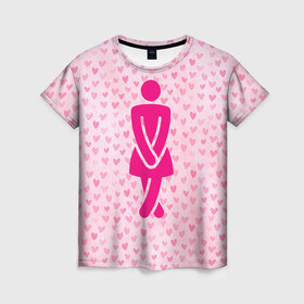 Женская футболка 3D с принтом Желание женщины в Тюмени, 100% полиэфир ( синтетическое хлопкоподобное полотно) | прямой крой, круглый вырез горловины, длина до линии бедер | 14 февраля | влюбленные | день святого валентина | любимый | любовь | парные | половинка