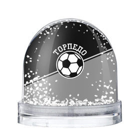 Снежный шар с принтом Торпедо в Тюмени, Пластик | Изображение внутри шара печатается на глянцевой фотобумаге с двух сторон | torpedo | мяч | российская | спорт | торпедо | фк | футбол