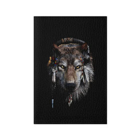 Обложка для паспорта матовая кожа с принтом Волк в Тюмени, натуральная матовая кожа | размер 19,3 х 13,7 см; прозрачные пластиковые крепления | волк