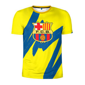 Мужская футболка 3D спортивная с принтом Барселона в Тюмени, 100% полиэстер с улучшенными характеристиками | приталенный силуэт, круглая горловина, широкие плечи, сужается к линии бедра | barcelona | fcb | барса | барселона | футбол