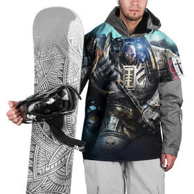 Накидка на куртку 3D с принтом Серый рыцарь в Тюмени, 100% полиэстер |  | 40000 | 40k | grey knight | warhammer | вархаммер | ваха | серый рыцарь