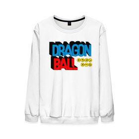 Мужской свитшот 3D с принтом Dragon Ball Logo в Тюмени, 100% полиэстер с мягким внутренним слоем | круглый вырез горловины, мягкая резинка на манжетах и поясе, свободная посадка по фигуре | болл | драгон | лого | логотип