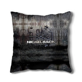Подушка 3D с принтом Nickelback в Тюмени, наволочка – 100% полиэстер, наполнитель – холлофайбер (легкий наполнитель, не вызывает аллергию). | состоит из подушки и наволочки. Наволочка на молнии, легко снимается для стирки | nickelback | группа | никельбэк | рок