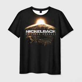 Мужская футболка 3D с принтом Nickelback в Тюмени, 100% полиэфир | прямой крой, круглый вырез горловины, длина до линии бедер | nickelback | группа | никельбэк | рок
