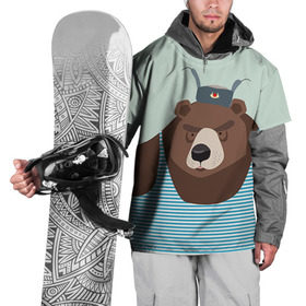 Накидка на куртку 3D с принтом Русский медведь в Тюмени, 100% полиэстер |  | Тематика изображения на принте: 23 февраля | армия | медведь | мишка | подарок парню | россия | рф | солдат | флот | я русский