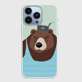 Чехол для iPhone 13 Pro с принтом Русский медведь в Тюмени,  |  | 23 февраля | армия | медведь | мишка | подарок парню | россия | рф | солдат | флот | я русский