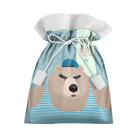 Подарочный 3D мешок с принтом Вдвшник в Тюмени, 100% полиэстер | Размер: 29*39 см | 23 февраля | армия | медведь | мишка | морской | пехота | подарок парню | россия | рф | солдат | флот | я русский