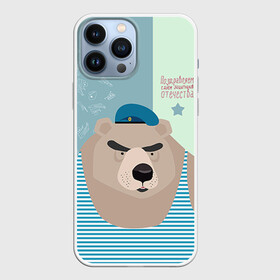 Чехол для iPhone 13 Pro Max с принтом Вдвшник в Тюмени,  |  | 23 февраля | армия | медведь | мишка | морской | пехота | подарок парню | россия | рф | солдат | флот | я русский