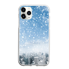 Чехол для iPhone 11 Pro Max матовый с принтом Снежный город в Тюмени, Силикон |  | Тематика изображения на принте: город | зима | природа | снег | снегопад