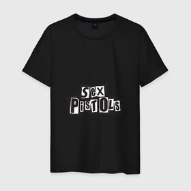 Мужская футболка хлопок с принтом Sex Pistols в Тюмени, 100% хлопок | прямой крой, круглый вырез горловины, длина до линии бедер, слегка спущенное плечо. | Тематика изображения на принте: 