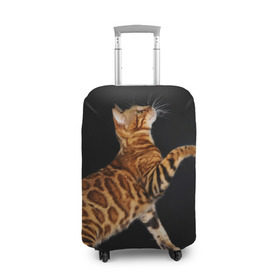 Чехол для чемодана 3D с принтом Бенгальская кошка в Тюмени, 86% полиэфир, 14% спандекс | двустороннее нанесение принта, прорези для ручек и колес | Тематика изображения на принте: бенгальская | домашняя | животное | кот | котэ | кошка