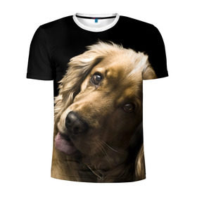 Мужская футболка 3D спортивная с принтом Английский кокер-спаниель в Тюмени, 100% полиэстер с улучшенными характеристиками | приталенный силуэт, круглая горловина, широкие плечи, сужается к линии бедра | Тематика изображения на принте: английский кокер спаниель | животно | порода | собака