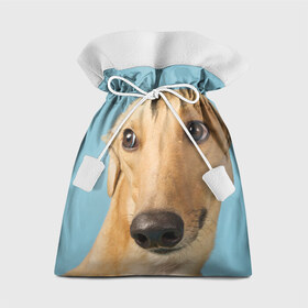 Подарочный 3D мешок с принтом Левретка в Тюмени, 100% полиэстер | Размер: 29*39 см | Тематика изображения на принте: животное | порода | собака
