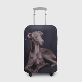 Чехол для чемодана 3D с принтом Левретка в Тюмени, 86% полиэфир, 14% спандекс | двустороннее нанесение принта, прорези для ручек и колес | животное | порода | собака