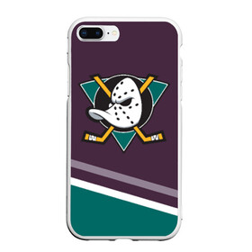 Чехол для iPhone 7Plus/8 Plus матовый с принтом Anaheim Ducks Selanne в Тюмени, Силикон | Область печати: задняя сторона чехла, без боковых панелей | Тематика изображения на принте: anaheim ducks | hockey | nhl | нхл | спорт | хоккей