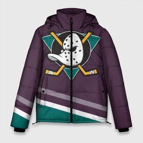 Мужская зимняя куртка 3D с принтом Anaheim Ducks Selanne в Тюмени, верх — 100% полиэстер; подкладка — 100% полиэстер; утеплитель — 100% полиэстер | длина ниже бедра, свободный силуэт Оверсайз. Есть воротник-стойка, отстегивающийся капюшон и ветрозащитная планка. 

Боковые карманы с листочкой на кнопках и внутренний карман на молнии. | anaheim ducks | hockey | nhl | нхл | спорт | хоккей