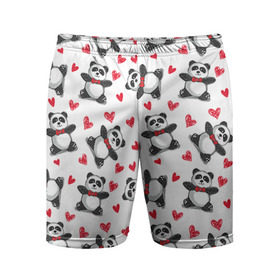 Мужские шорты 3D спортивные с принтом Панда и любовь в Тюмени,  |  | 14 февраля | bears | love | love you | валентин | влюбленные | день святого валентина | лав | любовь | медведб | медведи | мишки | подарок девушке | подарок парню
