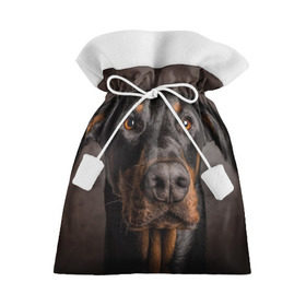 Подарочный 3D мешок с принтом Доберман в Тюмени, 100% полиэстер | Размер: 29*39 см | Тематика изображения на принте: доберман | животное | порода | собака
