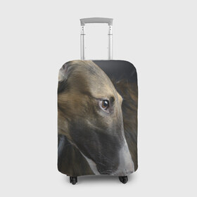 Чехол для чемодана 3D с принтом Русская борзая в Тюмени, 86% полиэфир, 14% спандекс | двустороннее нанесение принта, прорези для ручек и колес | животное | порода | русская борзая | собака