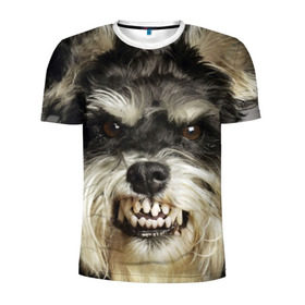 Мужская футболка 3D спортивная с принтом Цвергшнауцер в Тюмени, 100% полиэстер с улучшенными характеристиками | приталенный силуэт, круглая горловина, широкие плечи, сужается к линии бедра | животное | порода | собака | цвергшнауцер