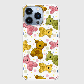 Чехол для iPhone 13 Pro с принтом Медвежата в Тюмени,  |  | Тематика изображения на принте: 14 февраля | bears | teddy | валентин | день святого валентина | игрушки | медведи | милый | мимими | мишка | мишки | подарки | подарок | подарок девушке | подарок парню | тедди