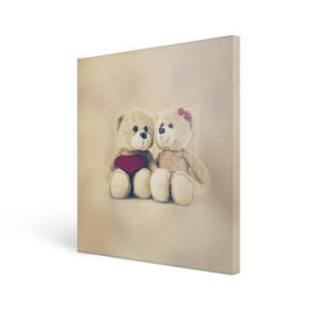 Холст квадратный с принтом Love teddy bears в Тюмени, 100% ПВХ |  | 14 февраля | bears | teddy | валентин | день святого валентина | игрушки | медведи | милый | мимими | мишка | мишки | подарки | подарок | подарок девушке | подарок парню | тедди
