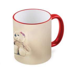 Кружка 3D с принтом Love teddy bears в Тюмени, керамика | ёмкость 330 мл | 14 февраля | bears | teddy | валентин | день святого валентина | игрушки | медведи | милый | мимими | мишка | мишки | подарки | подарок | подарок девушке | подарок парню | тедди