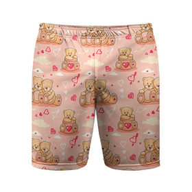 Мужские шорты 3D спортивные с принтом Love Teddies в Тюмени,  |  | 14 февраля | bears | teddy | валентин | день святого валентина | игрушки | медведи | милый | мимими | мишка | мишки | подарки | подарок | подарок девушке | подарок парню | тедди