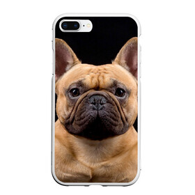 Чехол для iPhone 7Plus/8 Plus матовый с принтом Французский бульдог в Тюмени, Силикон | Область печати: задняя сторона чехла, без боковых панелей | животное | порода | собака | французский бульдог