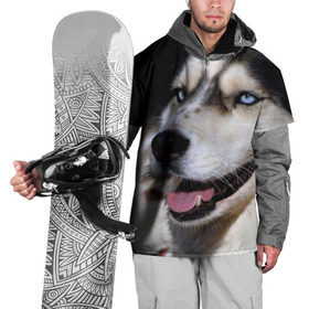 Накидка на куртку 3D с принтом Хаски в Тюмени, 100% полиэстер |  | Тематика изображения на принте: животное | порода | собака | хаски