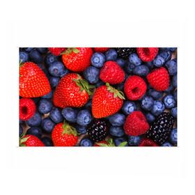 Бумага для упаковки 3D с принтом Berries в Тюмени, пластик и полированная сталь | круглая форма, металлическое крепление в виде кольца | strawberry | vegan | vegetarian | веган | вегетарианство | земляника | йога | клубника | фитнес | черника | ягода