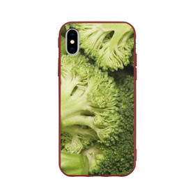 Чехол для Apple iPhone X силиконовый матовый с принтом Брокколи в Тюмени, Силикон | Печать на задней стороне чехла, без боковой панели | Тематика изображения на принте: vegan | vegetarian | брокколи | будизм | веган | вегетарианство | йога | сыроедение | фитнес