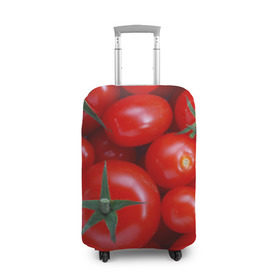 Чехол для чемодана 3D с принтом Томатная в Тюмени, 86% полиэфир, 14% спандекс | двустороннее нанесение принта, прорези для ручек и колес | tomato | vegan | vegetarian | будизм | веган | вегетарианство | йога | помидор | сыроедение | томат | фитнес | ягода