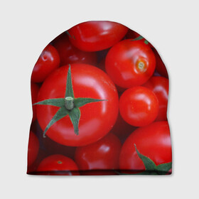 Шапка 3D с принтом Томатная в Тюмени, 100% полиэстер | универсальный размер, печать по всей поверхности изделия | tomato | vegan | vegetarian | будизм | веган | вегетарианство | йога | помидор | сыроедение | томат | фитнес | ягода