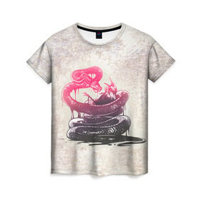 Женская футболка 3D с принтом Three Days Grace 5 в Тюмени, 100% полиэфир ( синтетическое хлопкоподобное полотно) | прямой крой, круглый вырез горловины, длина до линии бедер | three days grace