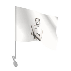 Флаг для автомобиля с принтом Miley в Тюмени, 100% полиэстер | Размер: 30*21 см | cyrus | miley | майли | музыка | сайрус