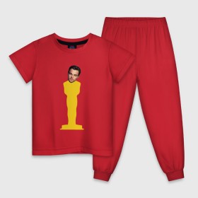 Детская пижама хлопок с принтом Oscar Dicaprio в Тюмени, 100% хлопок |  брюки и футболка прямого кроя, без карманов, на брюках мягкая резинка на поясе и по низу штанин
 | dicaprio | leo | oscar | дикаприо | леонардо | оскар