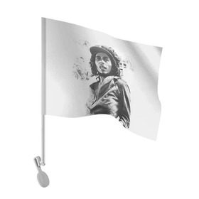 Флаг для автомобиля с принтом Боб Марли 1 в Тюмени, 100% полиэстер | Размер: 30*21 см | bob marley | боб марли | музыка | регги