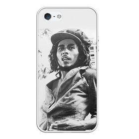 Чехол силиконовый для Телефон Apple iPhone 5/5S с принтом Боб Марли 1 в Тюмени, Силикон | Область печати: задняя сторона чехла, без боковых панелей | bob marley | боб марли | музыка | регги
