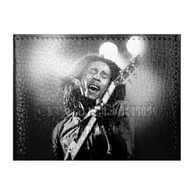 Обложка для студенческого билета с принтом Боб Марли 2 в Тюмени, натуральная кожа | Размер: 11*8 см; Печать на всей внешней стороне | bob marley | боб марли | музыка | регги