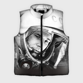 Мужской жилет утепленный 3D с принтом Гагарин 1 в Тюмени,  |  | гагарин | космос | космос наш | поехали | ретро | ссср | юрий гагарин
