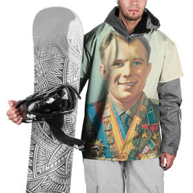 Накидка на куртку 3D с принтом Гагарин 2 в Тюмени, 100% полиэстер |  | Тематика изображения на принте: гагарин | космос | космос наш | поехали | ретро | ссср | юрий гагарин